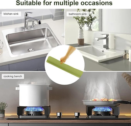 Silicone Sink Splash Guard for Kitchen and Bathroom, Silicone Sink Splash Guards with Strong Suction Gifts Cup, Barrier for Kitchen Sink Anti-Splash Water Multicolor 2 pcs