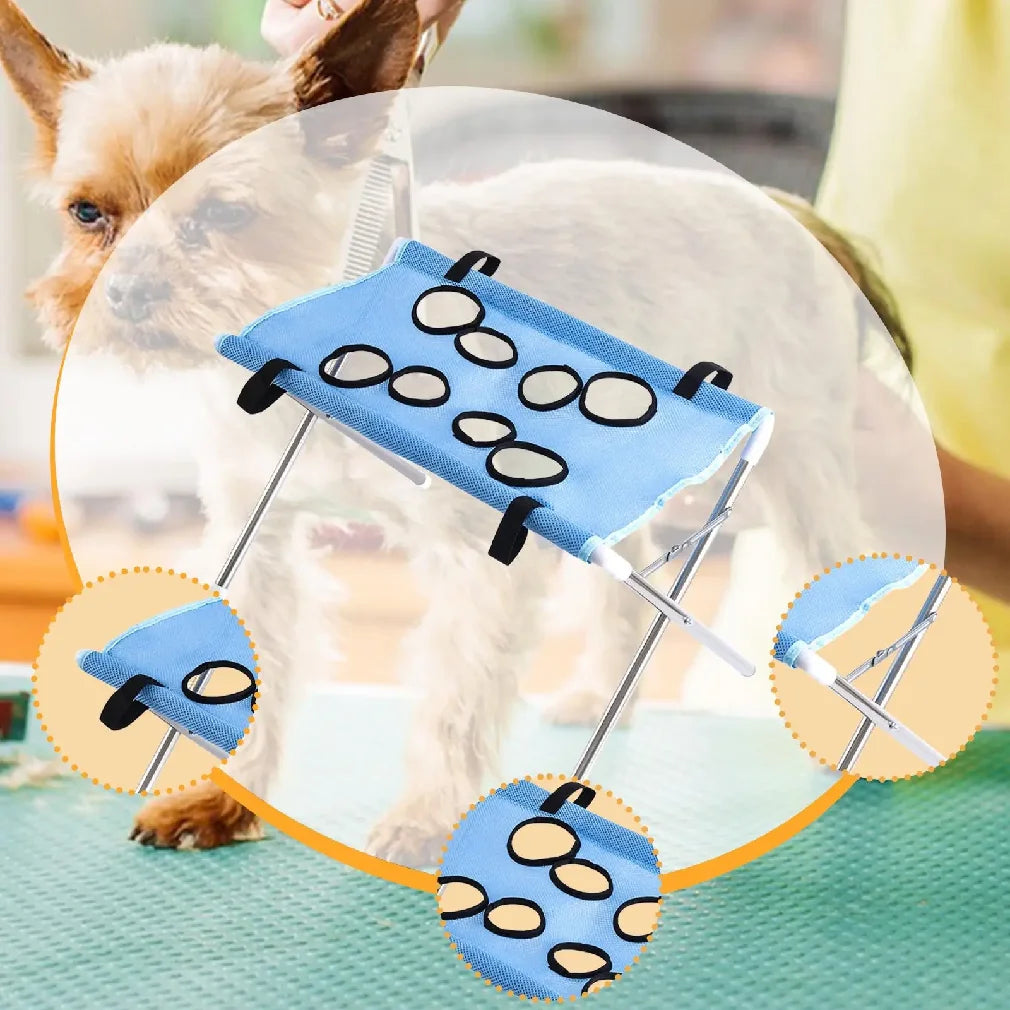 Pet Grooming Hammock with Eight Hole Hanging Harness Cat Grooming Sling for Ear Cleaning Nail Trimming