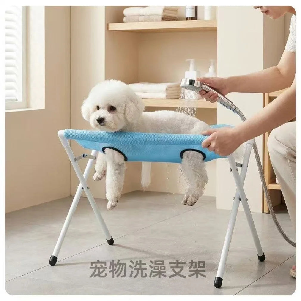 Pet Grooming Hammock with Eight Hole Hanging Harness Cat Grooming Sling for Ear Cleaning Nail Trimming
