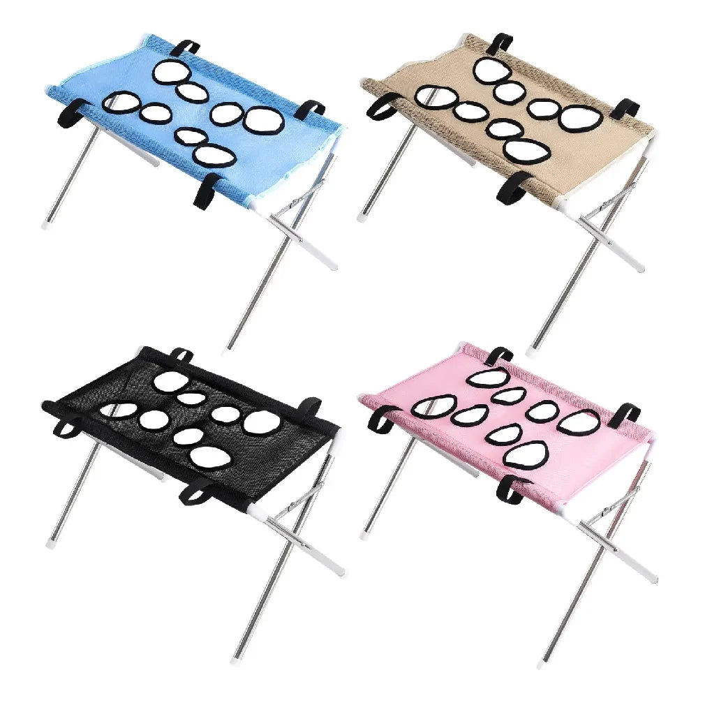 Pet Grooming Hammock with Eight Hole Hanging Harness Cat Grooming Sling for Ear Cleaning Nail Trimming
